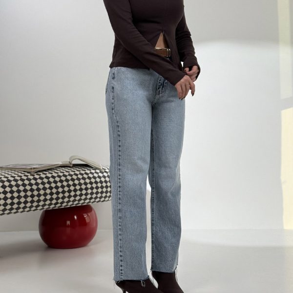 شلوار جین استریت فیت کد 102075