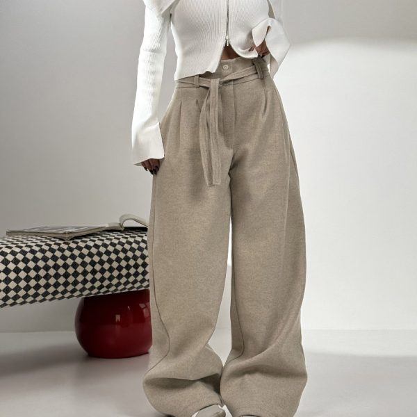 شلوار فوتر کمربند دار کد 102062