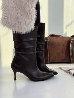 بوت پاشنه بلند چین دار کد 141141