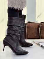 بوت پاشنه بلند چین دار کد 141141 - Image 2