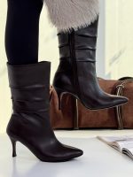 بوت پاشنه بلند چین دار کد 141141 - Image 3