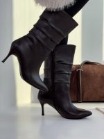 بوت پاشنه بلند چین دار کد 141141 - Image 4