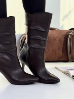 بوت پاشنه بلند چین دار کد 141141 - Image 5