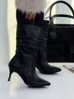 بوت پاشنه بلند چین دار کد 141141 - Image 7