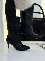 بوت پاشنه بلند چین دار کد 141141 - Image 8