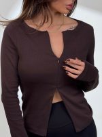 بلوز زیپ وسط کد 180556 - Image 3