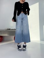 شلوار جین WIDE CROP کد 102098 - Image 4