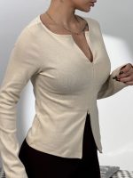 بلوز زیپ وسط کد 180556 - Image 7