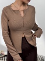 بلوز زیپ وسط کد 180556