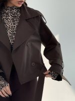 ترنچ کت کمربنددار کد 200988 - Image 8