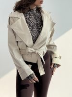 ترنچ کت کمربنددار کد 200988 - Image 2