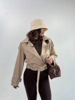 ترنچ کت کمربنددار کد 200988 - Image 9