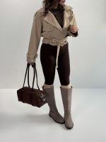 ترنچ کت کمربنددار کد 200988 - Image 10