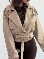 ترنچ کت کمربنددار کد 200988 - Image 11