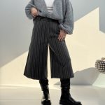 شلوار چرم راه راه کد 102100