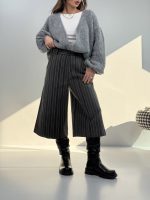 شلوار چرم راه راه کد 102100