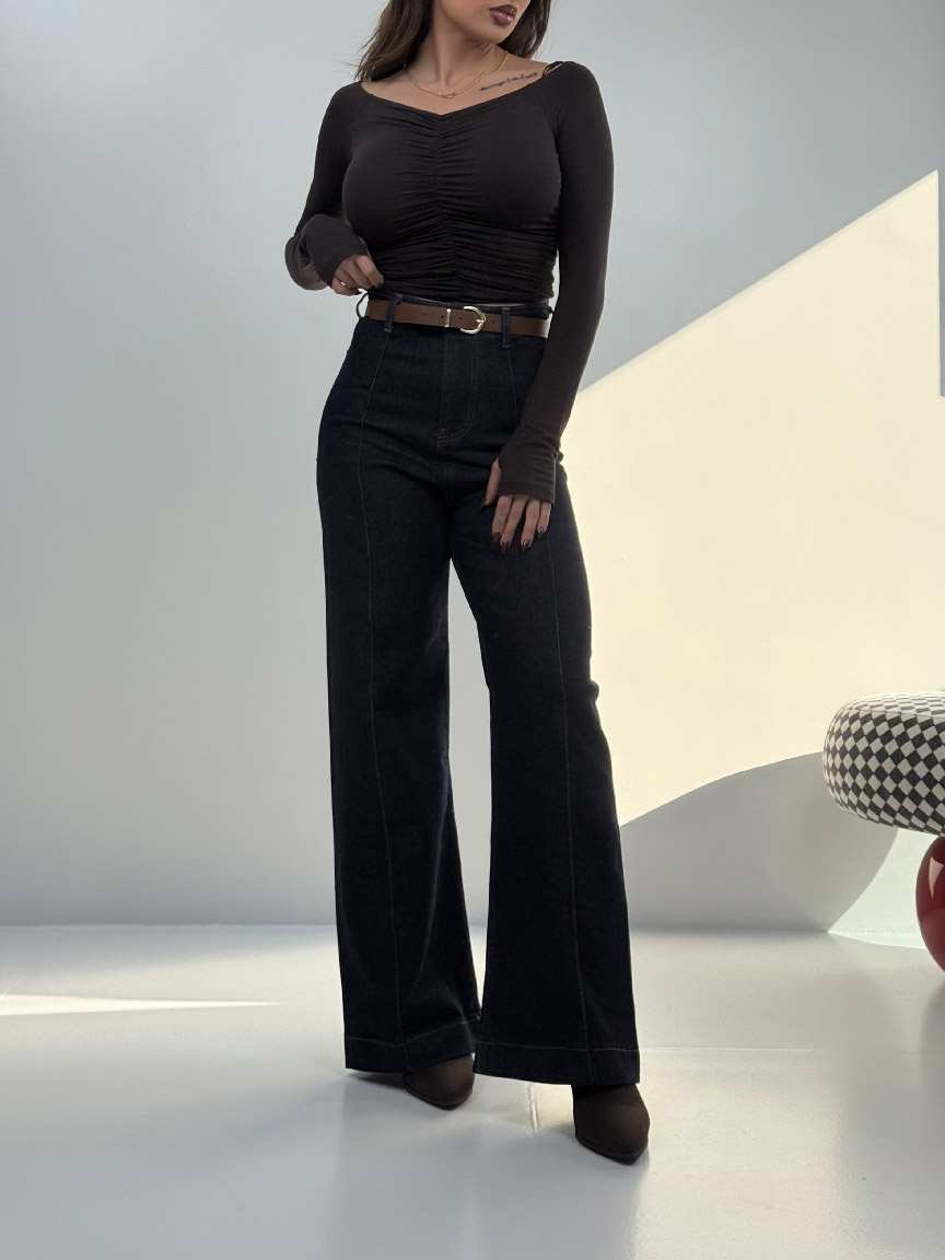 IMG_1475 شلوار جین کمربنددار کد 102093 - Image 1