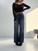 شلوار جین نیم بگ کد 102095 - Image 3