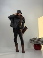 کت چرم زیپ دار کد 120393 - Image 4