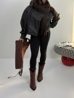 کت چرم زیپ دار کد 120393 - Image 5