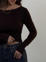 بلوز یقه قایقی کد 180565 - Image 4