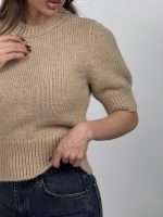 بلوز بافت آستین کوتاه کد 180566 - Image 4