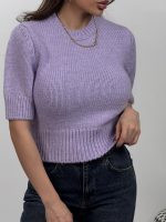 بلوز بافت آستین کوتاه کد 180566 - Image 5