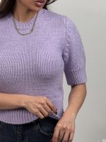 بلوز بافت آستین کوتاه کد 180566 - Image 6