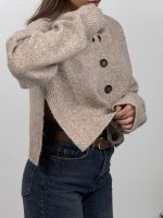 ژاکت بافتنی چاک دار کد 200996 - Image 2