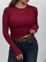 بلوز آستین بلند یقه BAS کد 180564