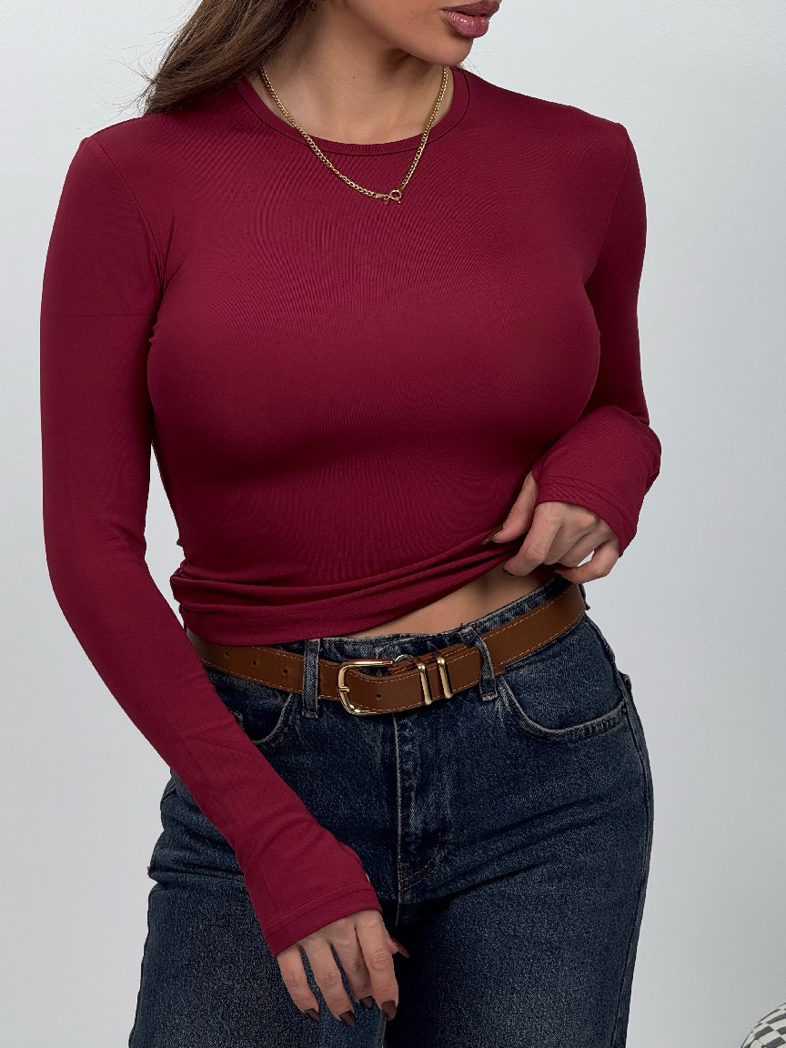 IMG_2016 بلوز آستین بلند یقه BAS کد 180564 - Image 1