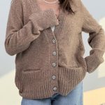 ژاکت دکمه مرواریدی کد 200998