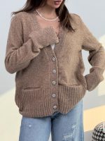 ژاکت دکمه مرواریدی کد 200998