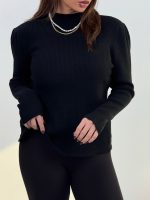 بلوز بافت چاک دار کد 180570 - Image 4