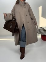 پالتو فوتر آستین دکمه کد 201003 - Image 14