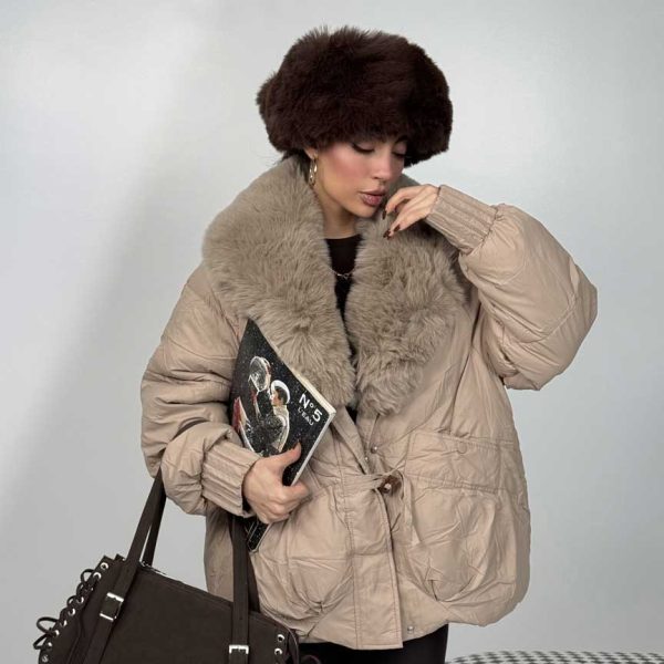 کاپشن یقه دار کد 201012