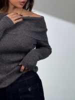 بلوز بافت یقه قایقی کد 200981 - Image 2