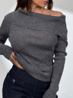 بلوز بافت یقه قایقی کد 200981