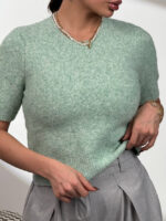 بلوز بافت آستین کوتاه کد 200843 - Image 17