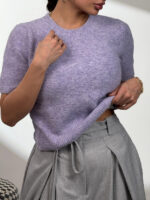 بلوز بافت آستین کوتاه کد 200843 - Image 3