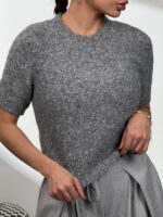 بلوز بافت آستین کوتاه کد 200843