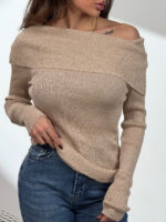 بلوز بافت یقه قایقی کد 200981