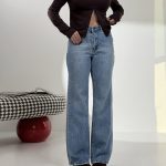 شلوار جین نیم بگ کد 102085