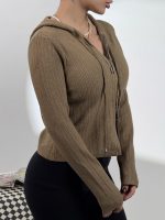 هودی بافت زیپ دار کد 200983 - Image 2