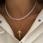 گردنبند 2 لایه مرواریدی کد 310724