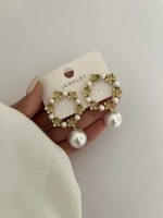 گوشواره حلقه ای مرواریدی کد 310749 - Image 2