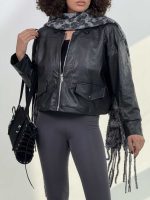 سوییشرت چرم طرح جیب کد 201018 - Image 11