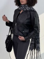 سوییشرت چرم طرح جیب کد 201018 - Image 12