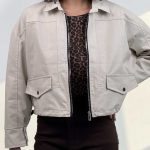 سوییشرت چرم طرح جیب کد 201018