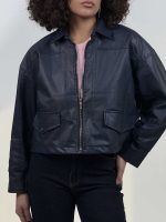 سوییشرت چرم طرح جیب کد 201018 - Image 6